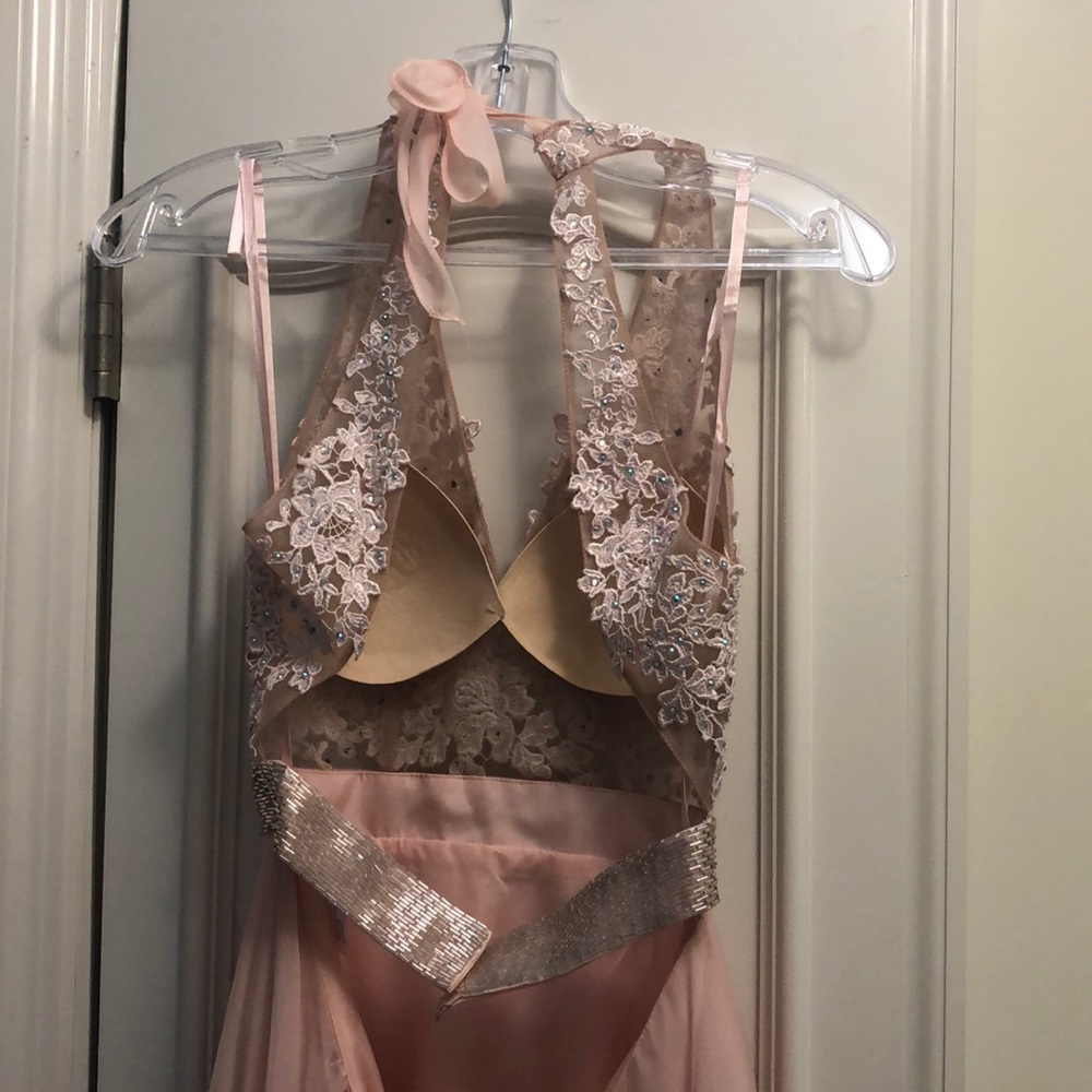 Pink chiffon prom dress - Picture 5 of 8